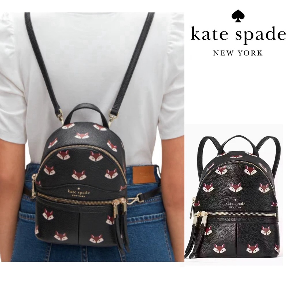 🦊♠️Kate Spade New York Out of the Woods Fox Mini Backpack w/COA♠️🦊 - Picture 10 of 12